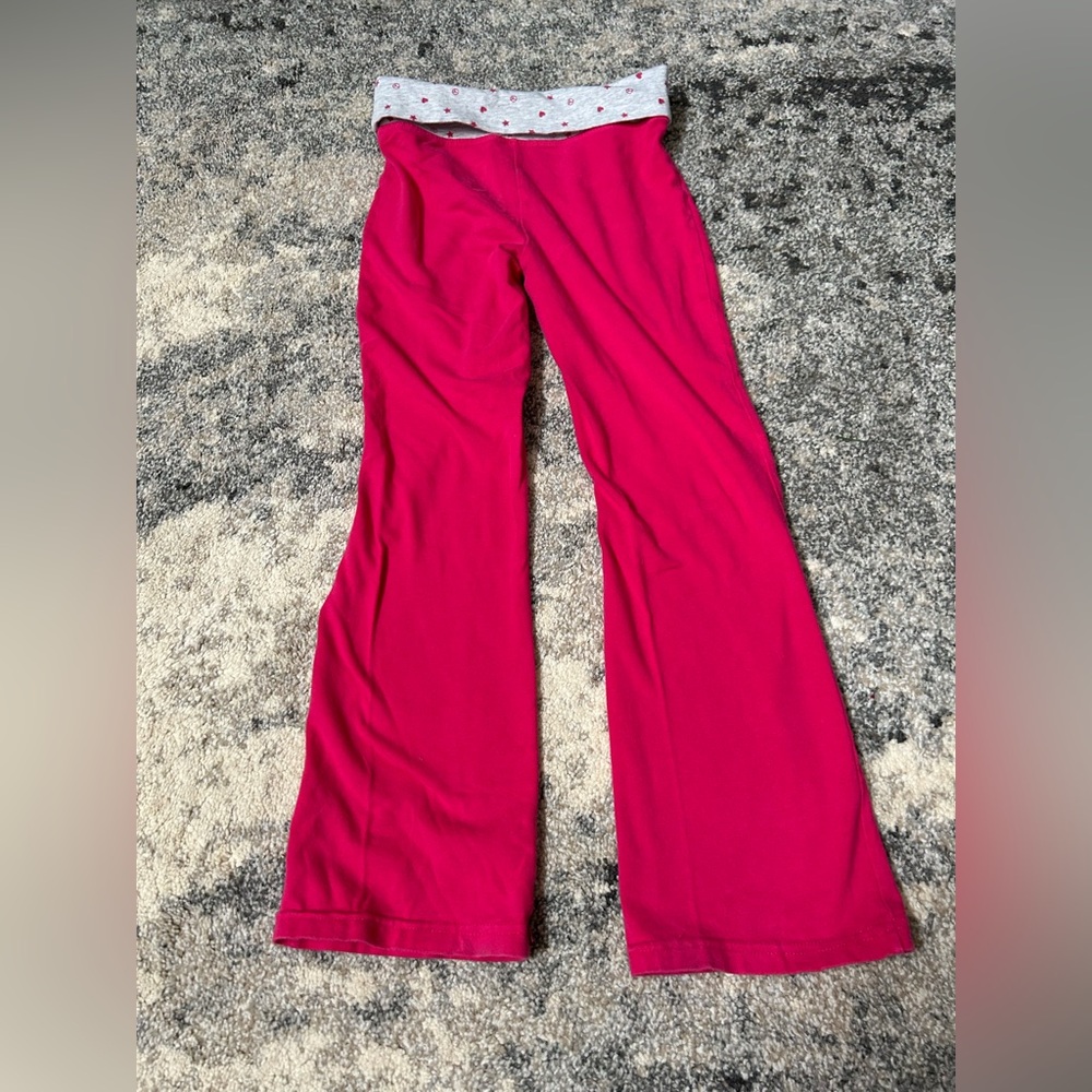 Girls size 6/6x pink fold down waist pants